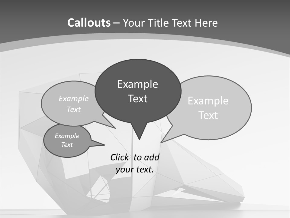 A Black And White Photo Of A Cube Shaped Object PowerPoint Template