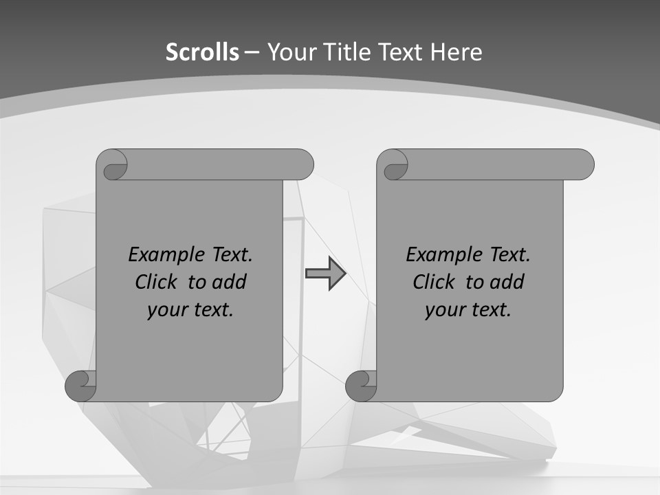 A Black And White Photo Of A Cube Shaped Object PowerPoint Template
