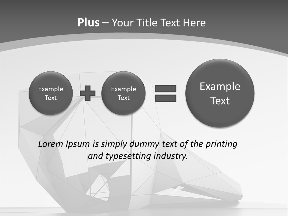 A Black And White Photo Of A Cube Shaped Object PowerPoint Template