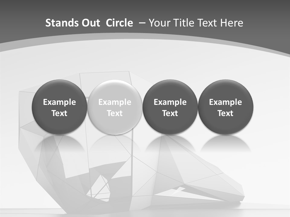 A Black And White Photo Of A Cube Shaped Object PowerPoint Template