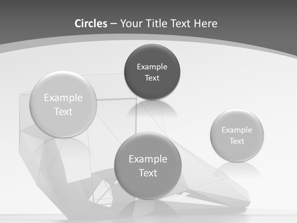 A Black And White Photo Of A Cube Shaped Object PowerPoint Template