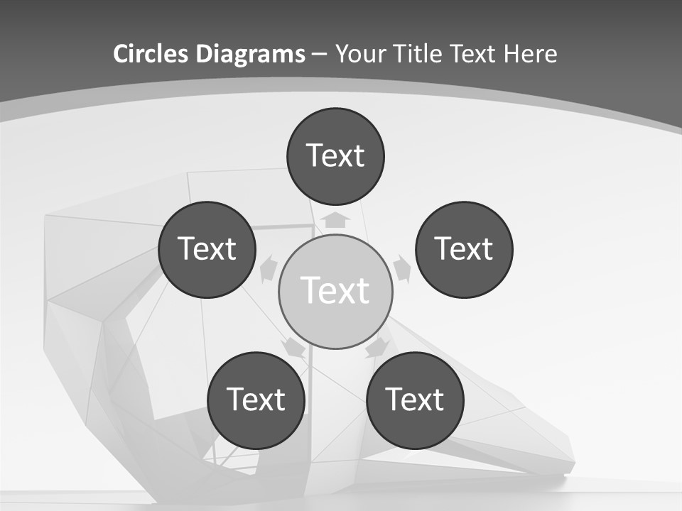 A Black And White Photo Of A Cube Shaped Object PowerPoint Template