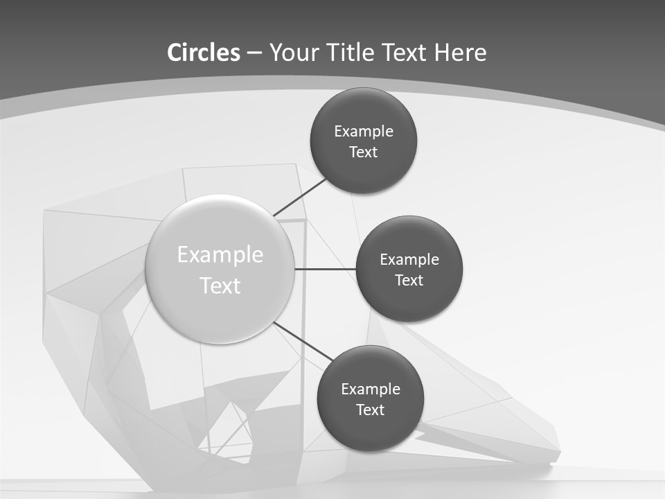 A Black And White Photo Of A Cube Shaped Object PowerPoint Template