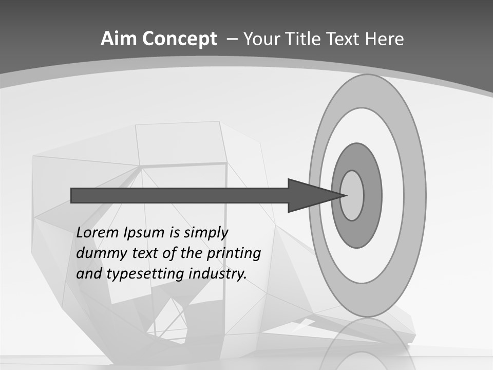 A Black And White Photo Of A Cube Shaped Object PowerPoint Template