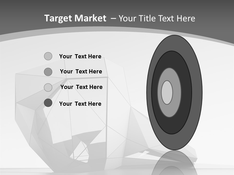 A Black And White Photo Of A Cube Shaped Object PowerPoint Template