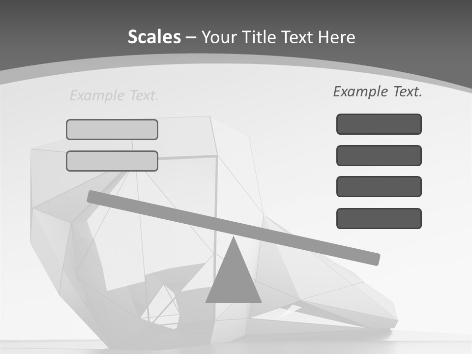 A Black And White Photo Of A Cube Shaped Object PowerPoint Template