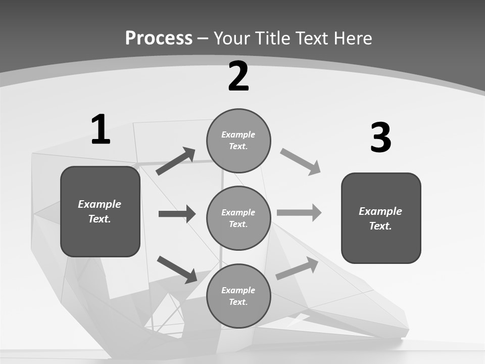 A Black And White Photo Of A Cube Shaped Object PowerPoint Template