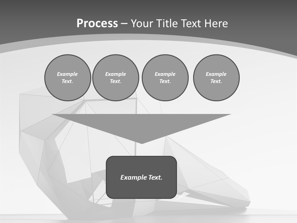 A Black And White Photo Of A Cube Shaped Object PowerPoint Template