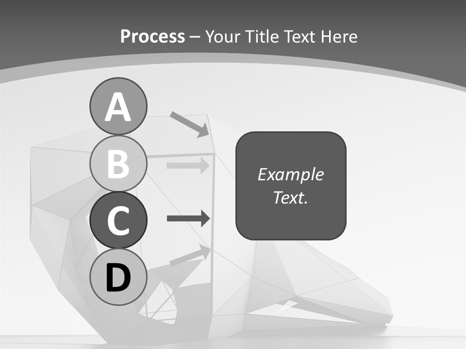 A Black And White Photo Of A Cube Shaped Object PowerPoint Template