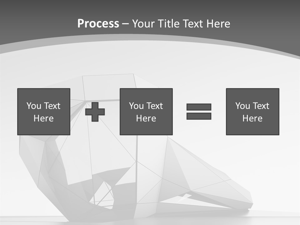 A Black And White Photo Of A Cube Shaped Object PowerPoint Template