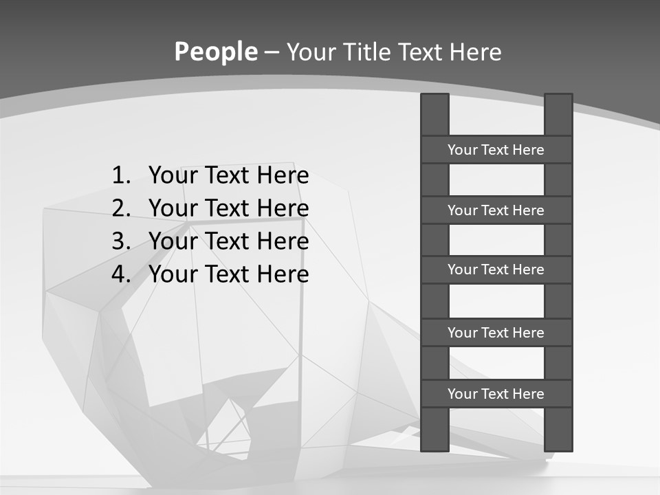 A Black And White Photo Of A Cube Shaped Object PowerPoint Template