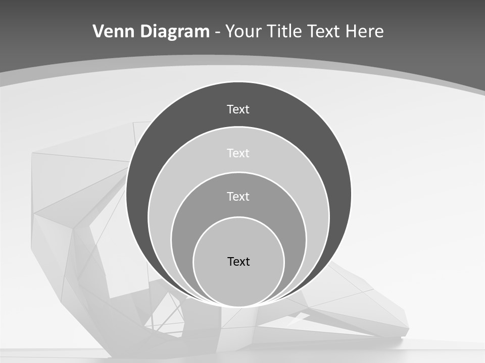 A Black And White Photo Of A Cube Shaped Object PowerPoint Template