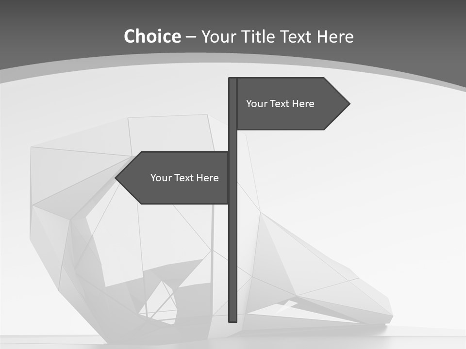 A Black And White Photo Of A Cube Shaped Object PowerPoint Template
