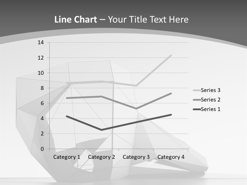 A Black And White Photo Of A Cube Shaped Object PowerPoint Template