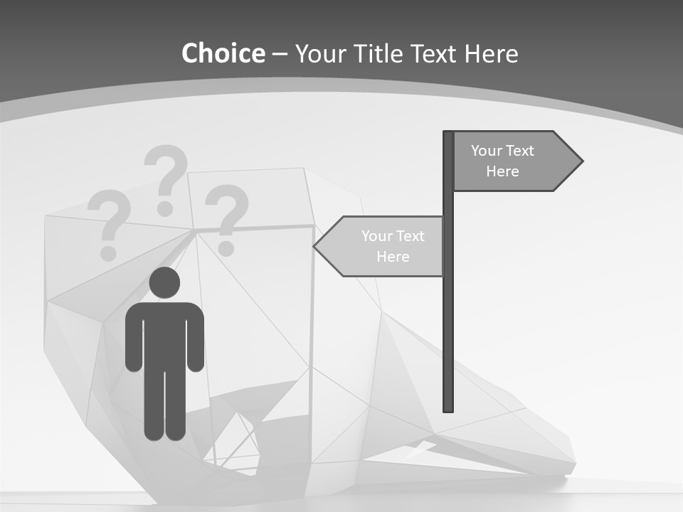 A Black And White Photo Of A Cube Shaped Object PowerPoint Template