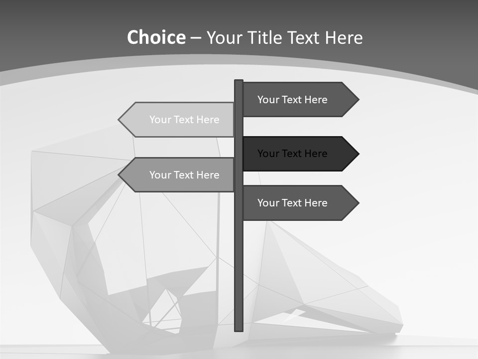 A Black And White Photo Of A Cube Shaped Object PowerPoint Template