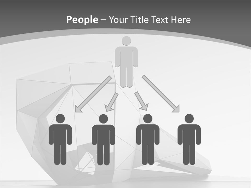 A Black And White Photo Of A Cube Shaped Object PowerPoint Template