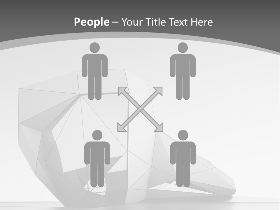 A Black And White Photo Of A Cube Shaped Object PowerPoint Template