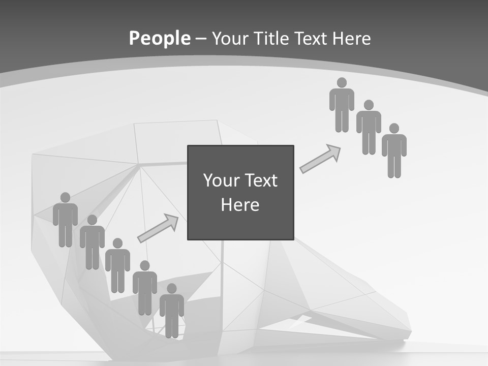 A Black And White Photo Of A Cube Shaped Object PowerPoint Template