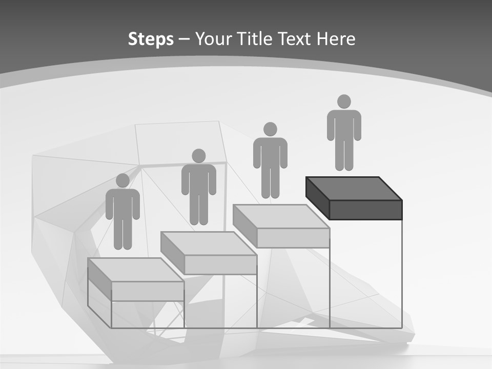 A Black And White Photo Of A Cube Shaped Object PowerPoint Template