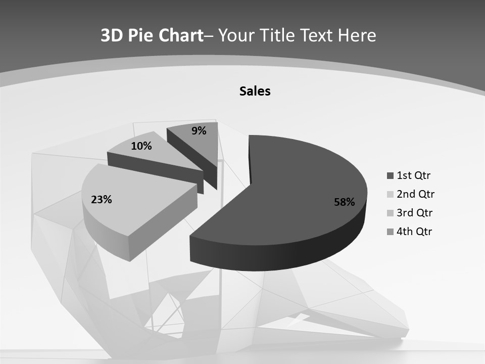 A Black And White Photo Of A Cube Shaped Object PowerPoint Template