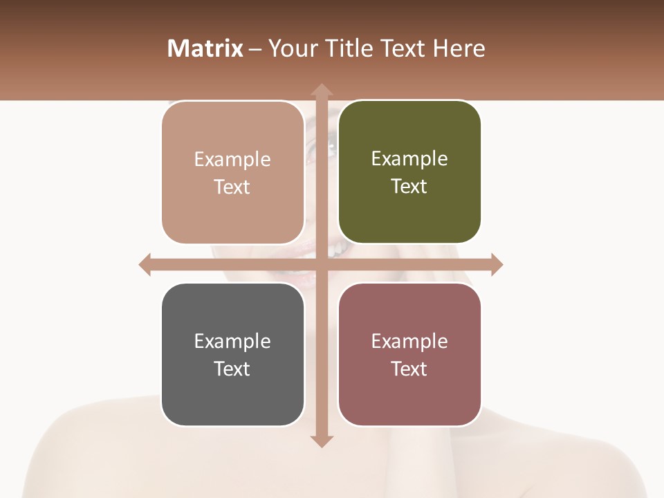 A Woman Holding A Cream On Her Face PowerPoint Template