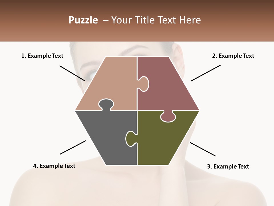 A Woman Holding A Cream On Her Face PowerPoint Template