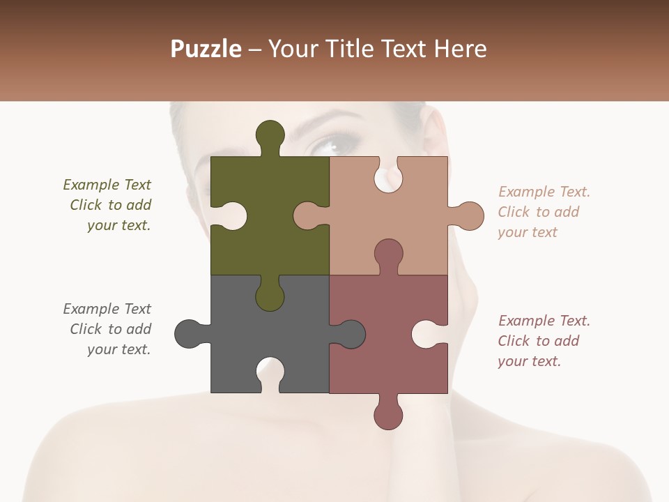 A Woman Holding A Cream On Her Face PowerPoint Template