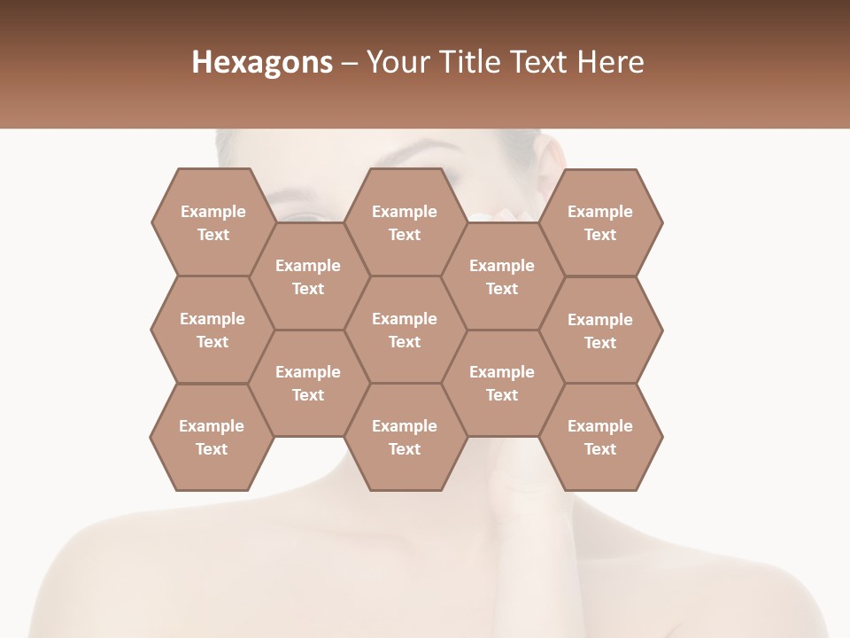 A Woman Holding A Cream On Her Face PowerPoint Template