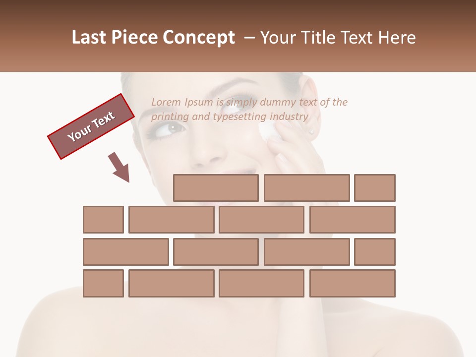 A Woman Holding A Cream On Her Face PowerPoint Template