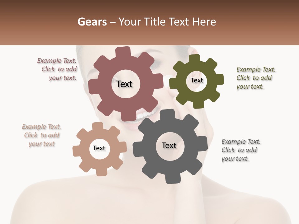 A Woman Holding A Cream On Her Face PowerPoint Template