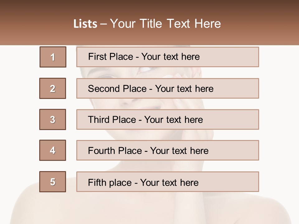 A Woman Holding A Cream On Her Face PowerPoint Template