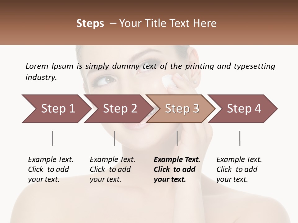 A Woman Holding A Cream On Her Face PowerPoint Template