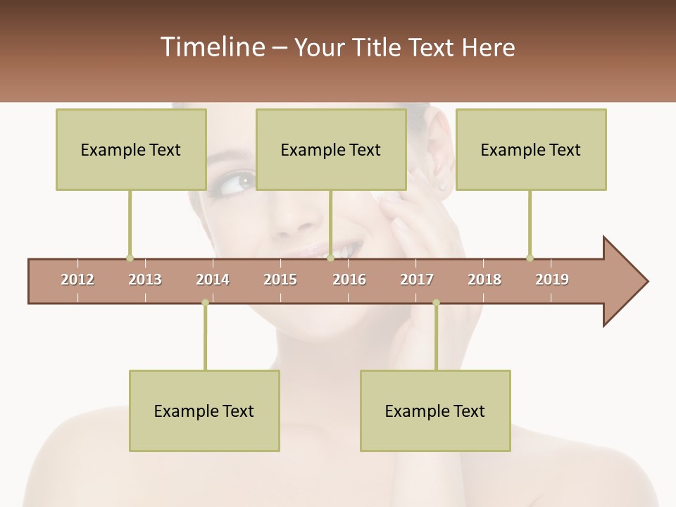 A Woman Holding A Cream On Her Face PowerPoint Template