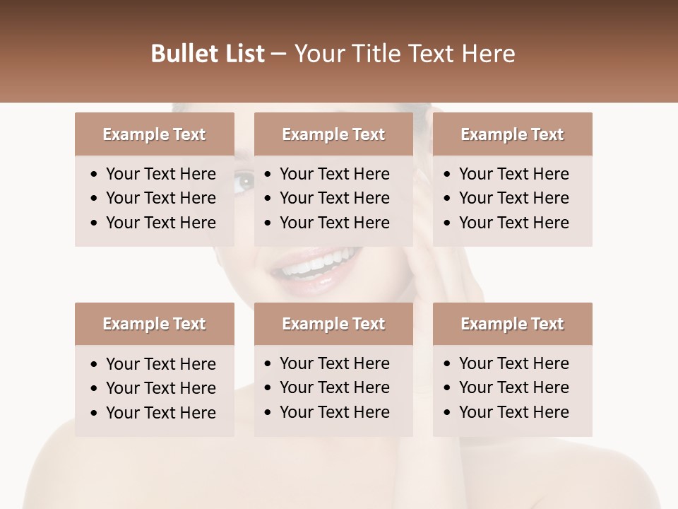 A Woman Holding A Cream On Her Face PowerPoint Template