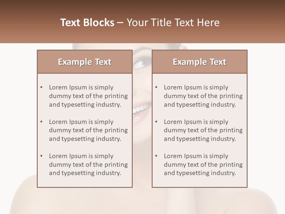 A Woman Holding A Cream On Her Face PowerPoint Template