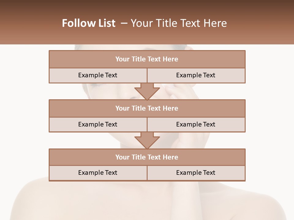 A Woman Holding A Cream On Her Face PowerPoint Template