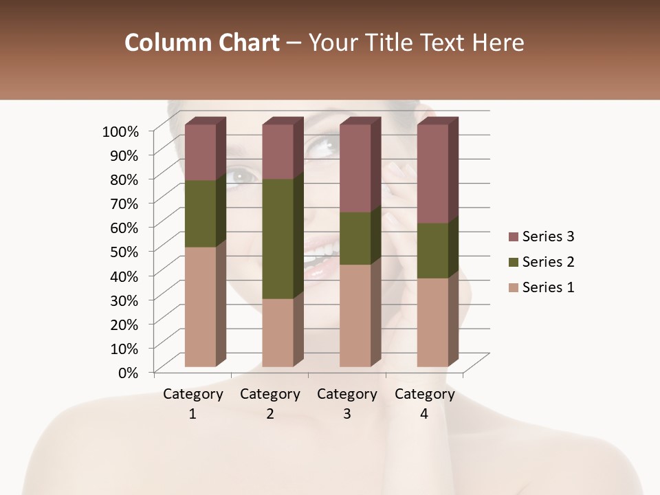 A Woman Holding A Cream On Her Face PowerPoint Template