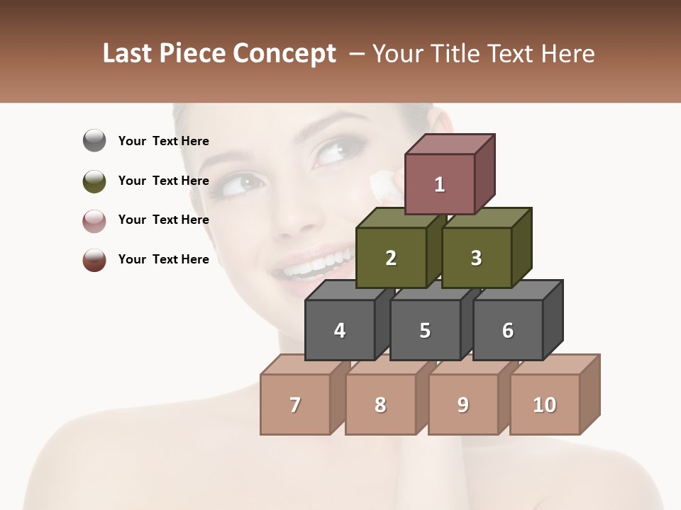 A Woman Holding A Cream On Her Face PowerPoint Template