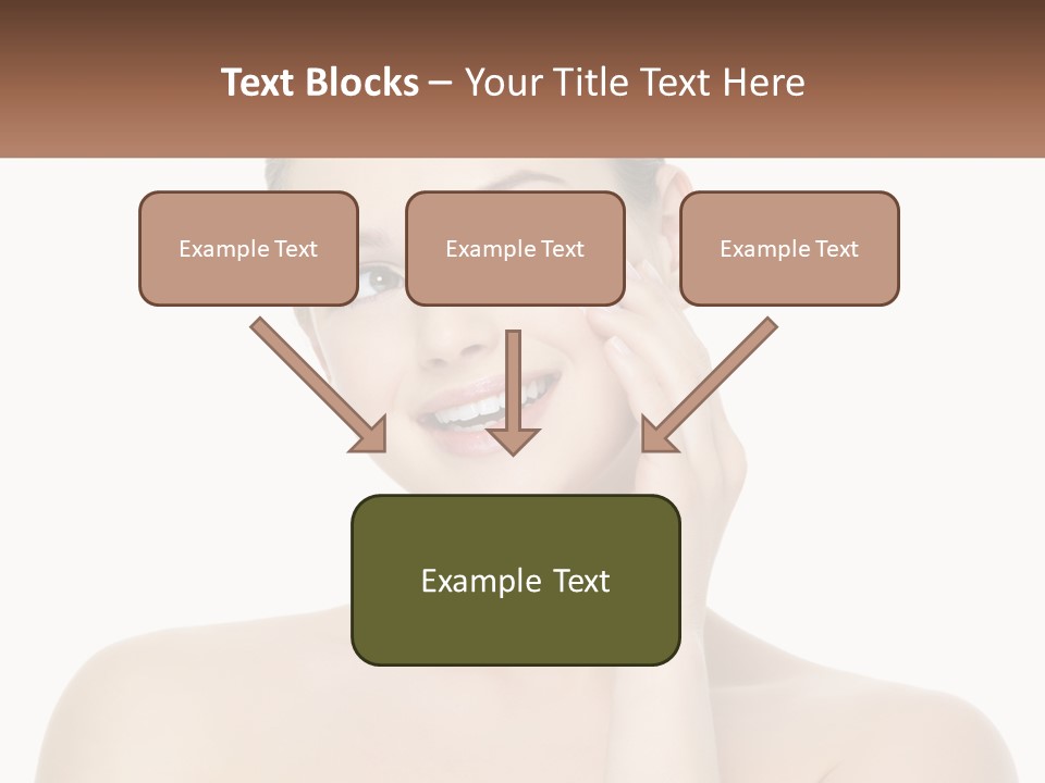 A Woman Holding A Cream On Her Face PowerPoint Template
