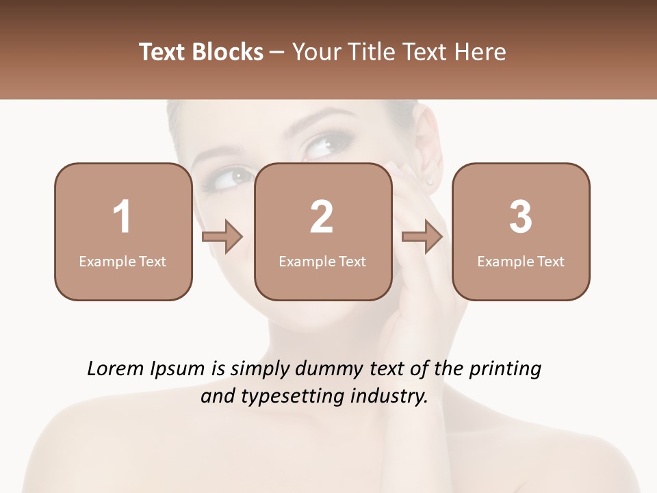 A Woman Holding A Cream On Her Face PowerPoint Template