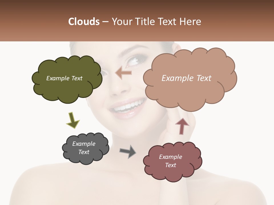 A Woman Holding A Cream On Her Face PowerPoint Template