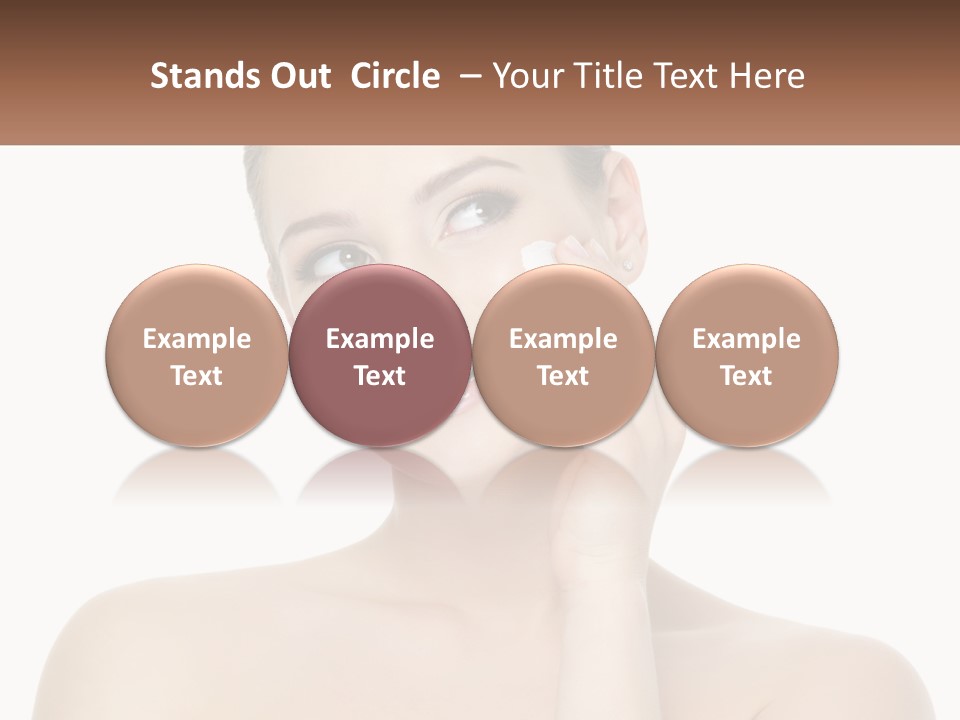 A Woman Holding A Cream On Her Face PowerPoint Template