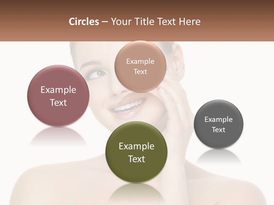 A Woman Holding A Cream On Her Face PowerPoint Template
