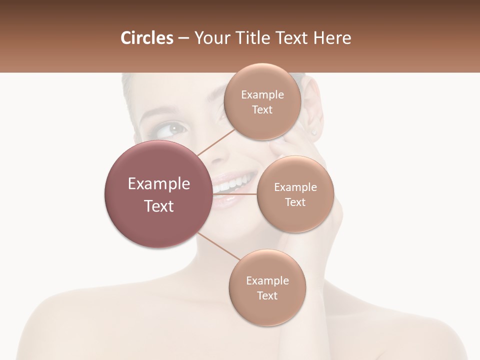 A Woman Holding A Cream On Her Face PowerPoint Template