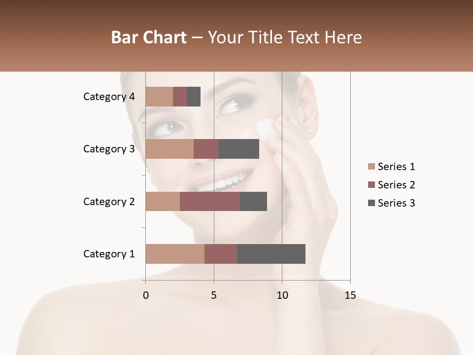 A Woman Holding A Cream On Her Face PowerPoint Template