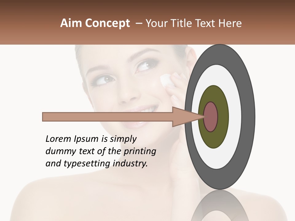 A Woman Holding A Cream On Her Face PowerPoint Template