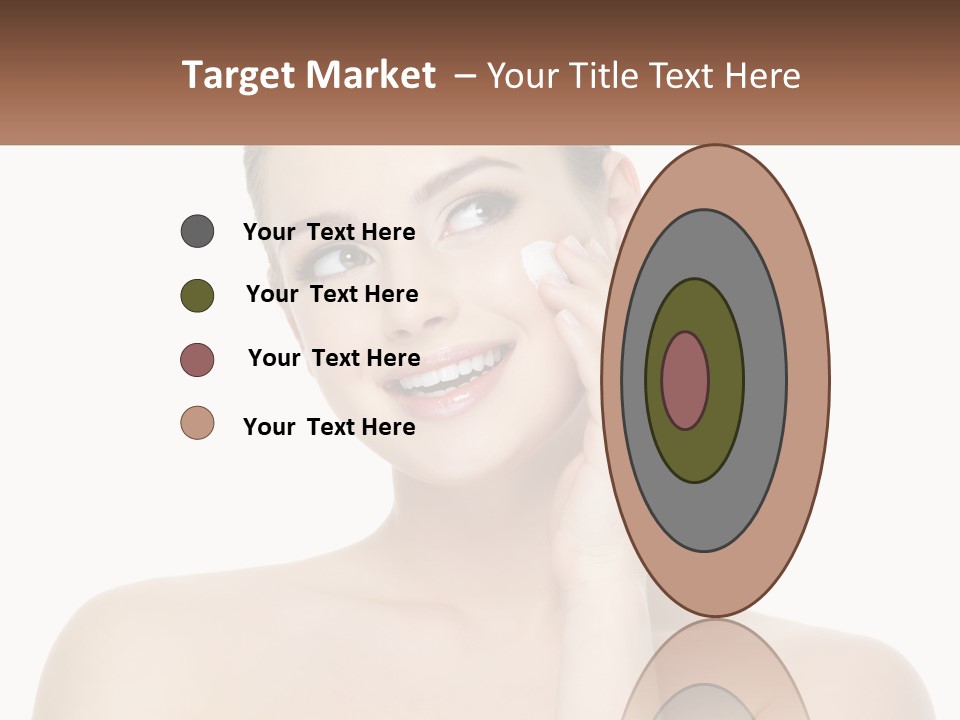 A Woman Holding A Cream On Her Face PowerPoint Template