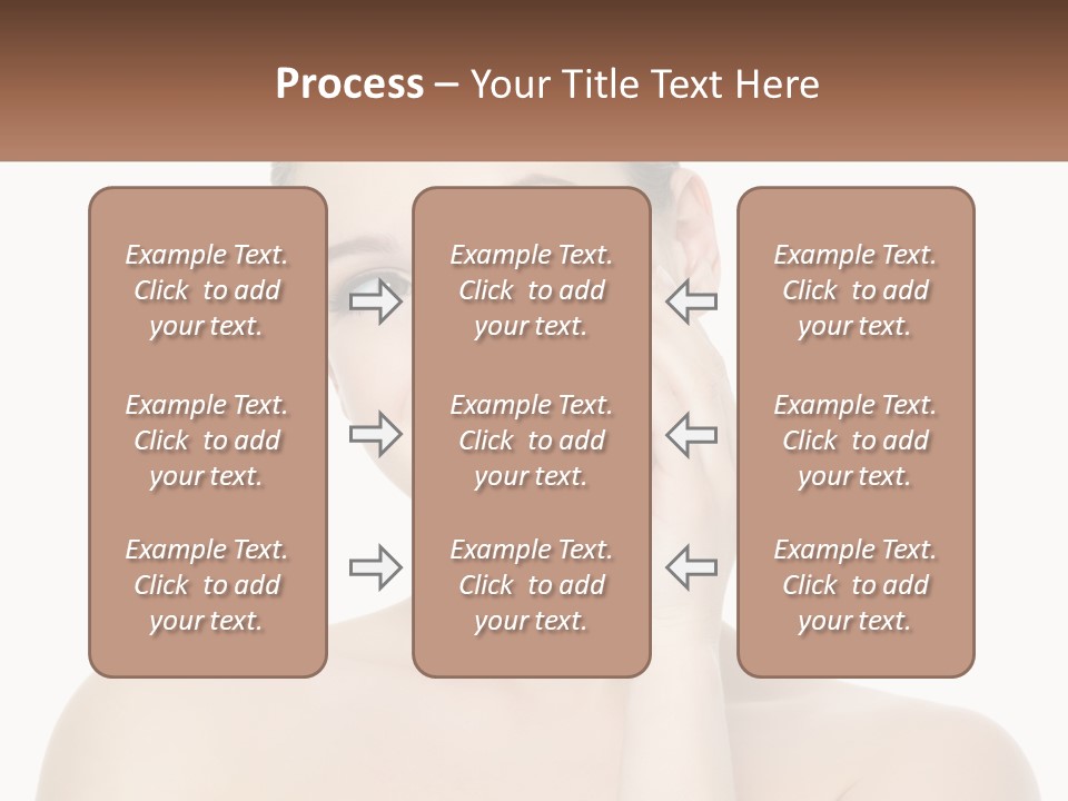 A Woman Holding A Cream On Her Face PowerPoint Template
