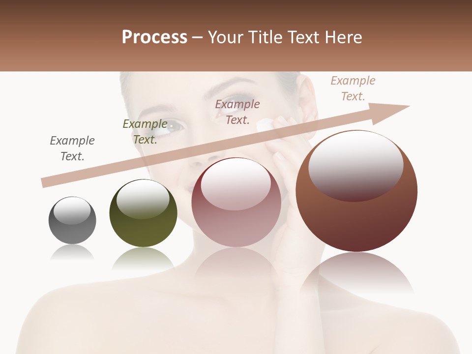A Woman Holding A Cream On Her Face PowerPoint Template